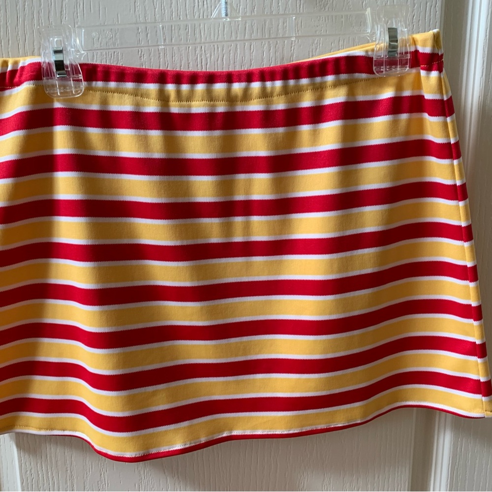 Striped Red and Yellow Women's Skirt
